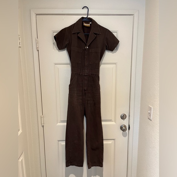 Big Bud Press XXS Espresso Short Sleeve Jumpsuit - Picture 1 of 5